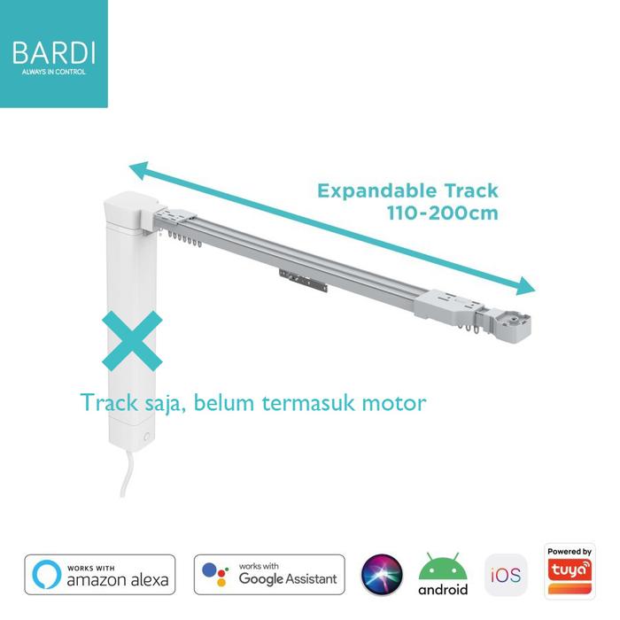 Gambar BARDI Smart Expandable Curtain Track untuk gorden otomatis - Rail saja - Track 1.1m - 2m dari BARDI Smarthome ID undefined Tokopedia