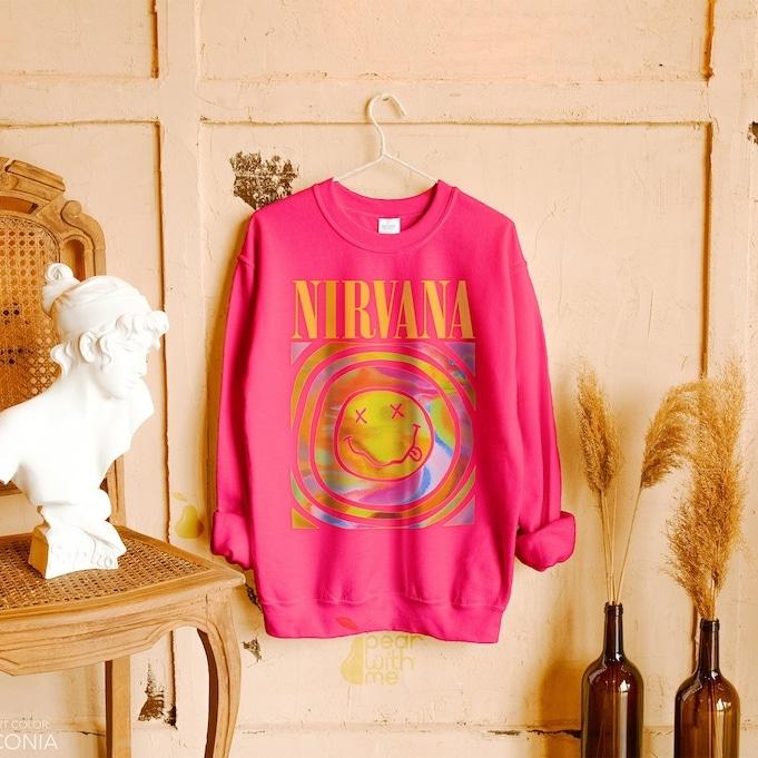 Gambar Crewneck Sweater Sweatshirt Nirvana HM Unisex - Pink 2, XL dari Cipcipers undefined 2 Tokopedia