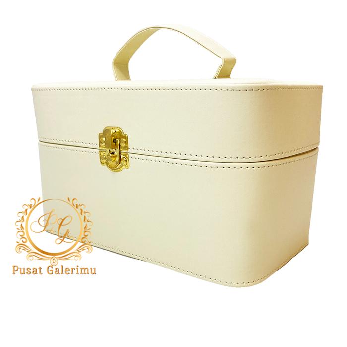 Gambar Box make up Beauty Case Cermin Slot - Cream dari Pusatgalerimu undefined Tokopedia