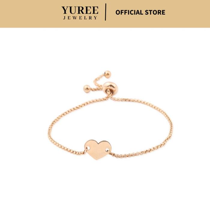 Gambar Serba Murah Yuree • Airin Bracelet • Perhiasan Gelang Serut Hati - Rose Gold dari quertymal undefined Tokopedia