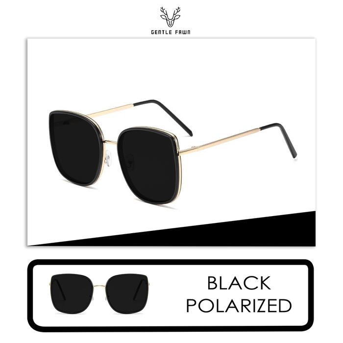 Gambar Kacamata Sunglasses Polarized Hitam Anti Silau Oversized Wanita 8072 - BLACK(PL) dari Gray Pink undefined Tokopedia