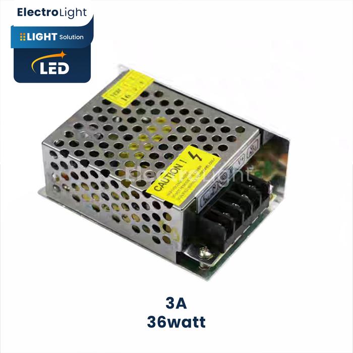 Gambar Trafo adaptor power suply 12V 3A 5A 10A 20A 30A Untuk lampu strip LED - 3 Ampere dari Electrolight.official undefined Tokopedia