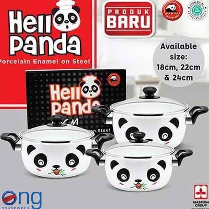 Gambar Terlaris Tani Panci Enamel Hello Panda Maspion 18 cm HELLOPANDA18CM dari TANIJAKET44 undefined Tokopedia