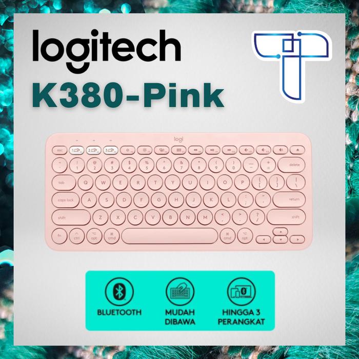 Gambar Keyboard Bluetooth Logitech K380 Wireless Original Multi Device - Merah Muda dari technosify undefined Tokopedia