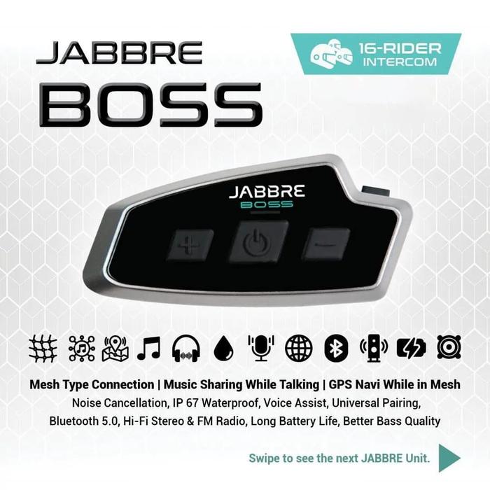 Gambar Intercom Helm Mesh JabbreBossIntercom Waterproof Universal dari Motovinz Indonesia undefined Tokopedia