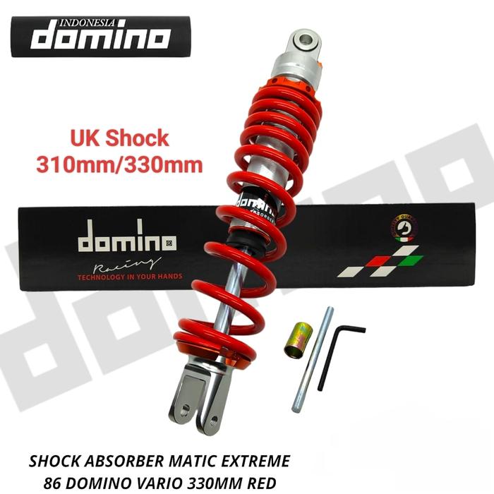 Gambar SHOCK BELAKANG MATIC YOSHIMURA/UK-SIZE-310MM/330MM/MIO/BEAT/VARIO - Domino Merah, 330mm dari @Pin Acc Motor@ undefined Tokopedia