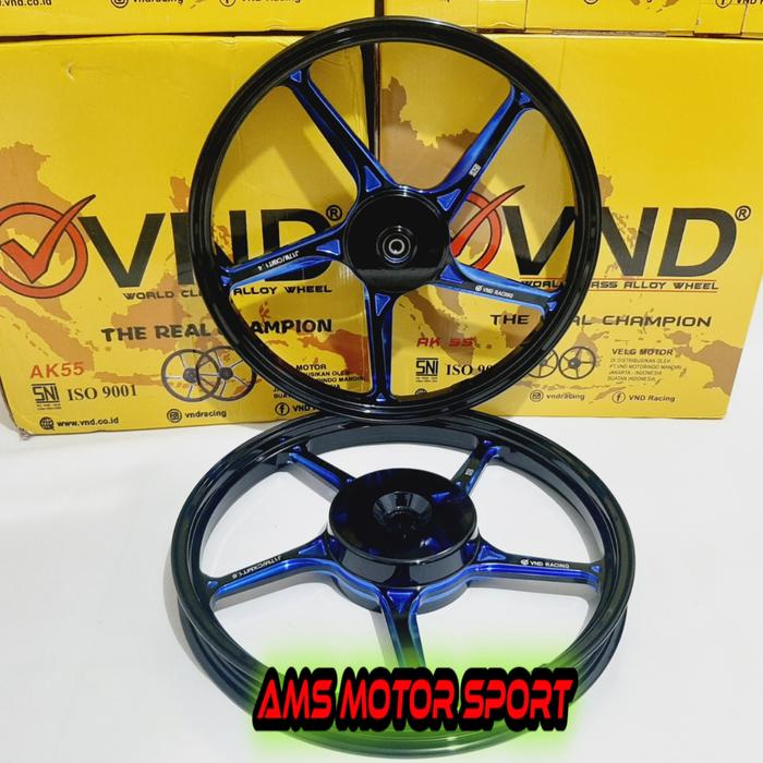 Gambar Velg Vnd ak55 New Two Tone Series Vario125/150 Beat Scoopy Vario 110 - Black bluee, beat dari AMS MOTORSPORT undefined Tokopedia