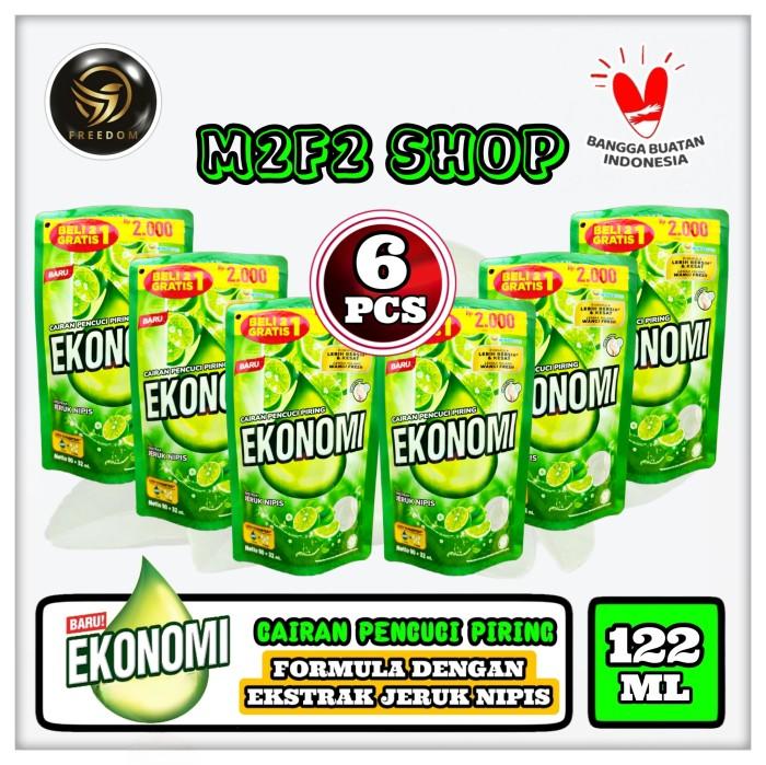 Gambar Ekonomi Power Liquid Sabun Cair Cuci Piring Sachet - 122 ml (Harga 6 Pcs) - Jeruk Nipis dari M2F2 Shop - Paseban undefined Tokopedia