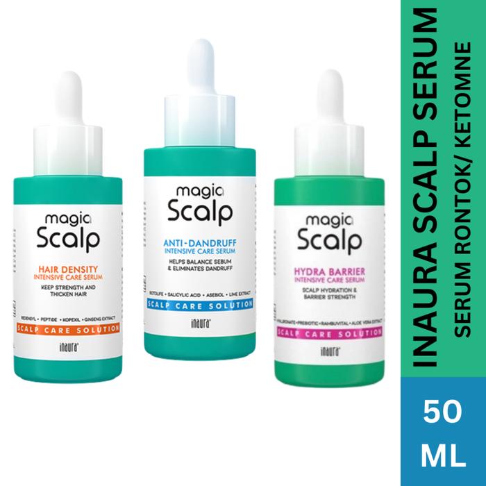 Gambar Inaura Magia Scalp Hair Serum 50ml / Perawatan Kulit Kepala / Ketombe - Scalp biru 50ml dari harky store_NEW undefined Tokopedia