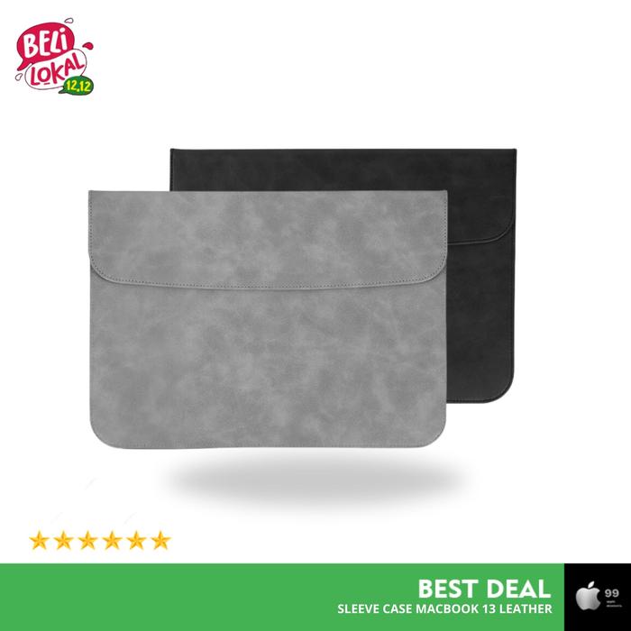 Tas Sleeve Case Softcase Laptop Macbook Air Pro 13 14 Inch M1 M2  Hitam, 13 inch
