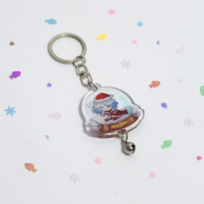 Gambar Keychain Epoxy Krincing Akrilik Custom | Keychain Epoxy Bell Akrilik C - Silver, 5cm Gradation dari Tengokucustom undefined Tokopedia