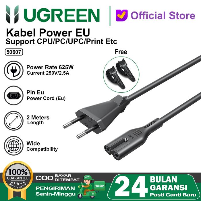 Gambar UGREEN Kabel Power CPU PC UPS Printer 2 Meter 15364 - 50607 2M dari UGREEN Official Store undefined Tokopedia