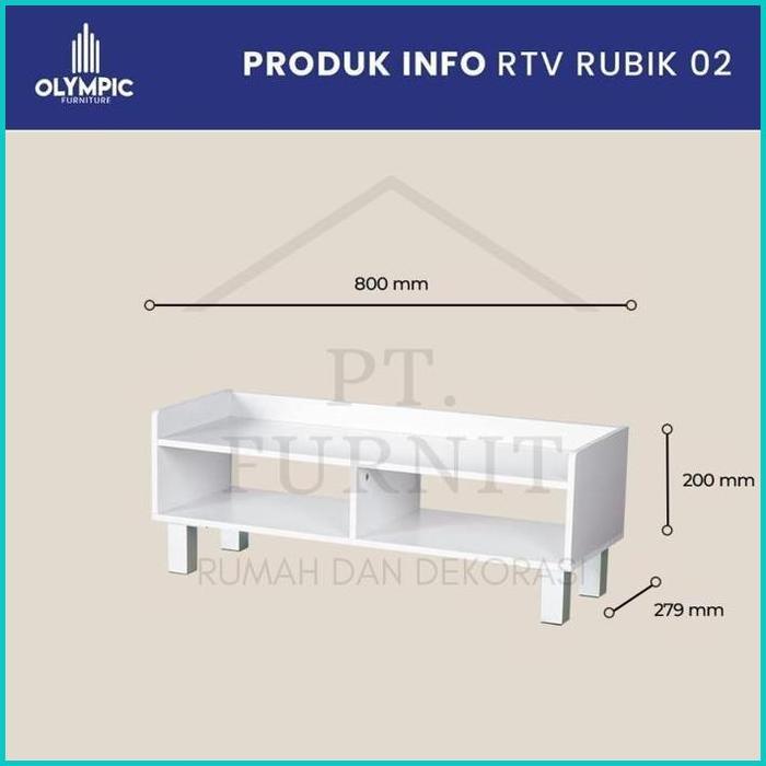 Gambar PT FURNITURE NEW 2024 MEJA TV MINIMALIS MEJA RAK SERBAGUNA LVR127 - RUBIK-02 dari PT FURNITE undefined Tokopedia