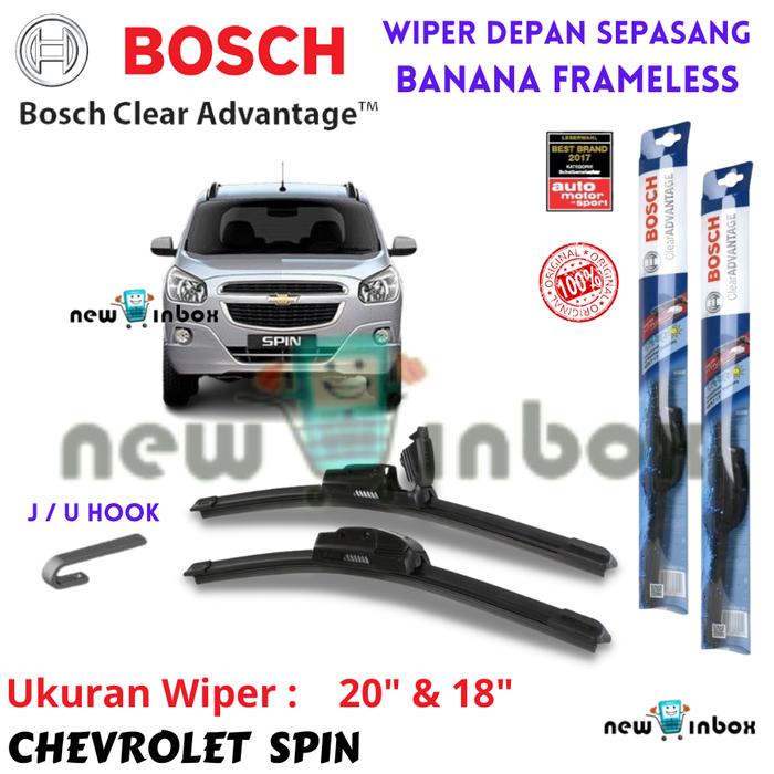 Gambar WIPER MOBIL CHEVROLET SPIN - Sepasang - BOSCH Clear ADVANTAGE 20/18 - Depan 20" & 18" dari NEW IN BOX undefined Tokopedia