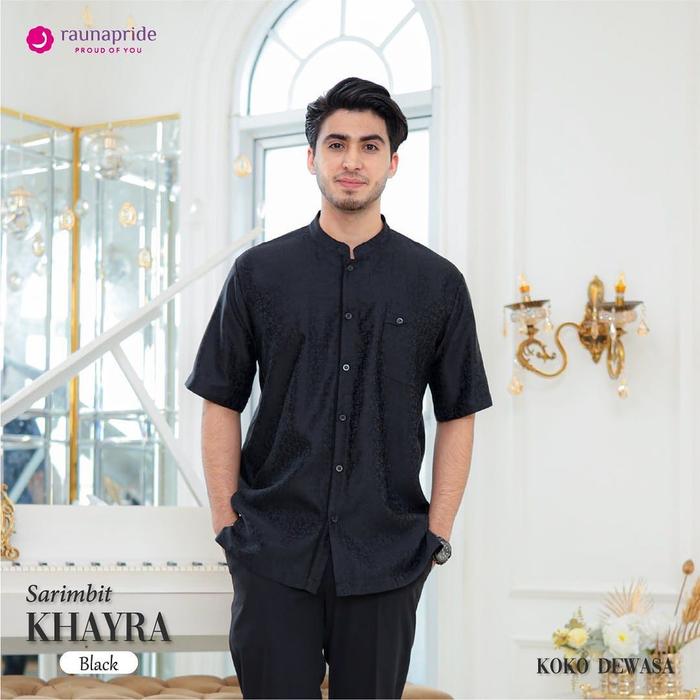 Gambar Rauna Sarimbit KHAYRA BLACK Baju Muslim Couple Family Seragam Keluarga - KOKO AYAH, S/10 dari Butik Inayya undefined Tokopedia