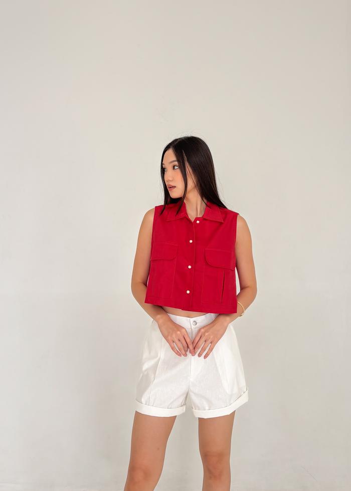 Gambar Grata Atelier - Holland top - Red dari Grata Atelier Indonesia undefined Tokopedia
