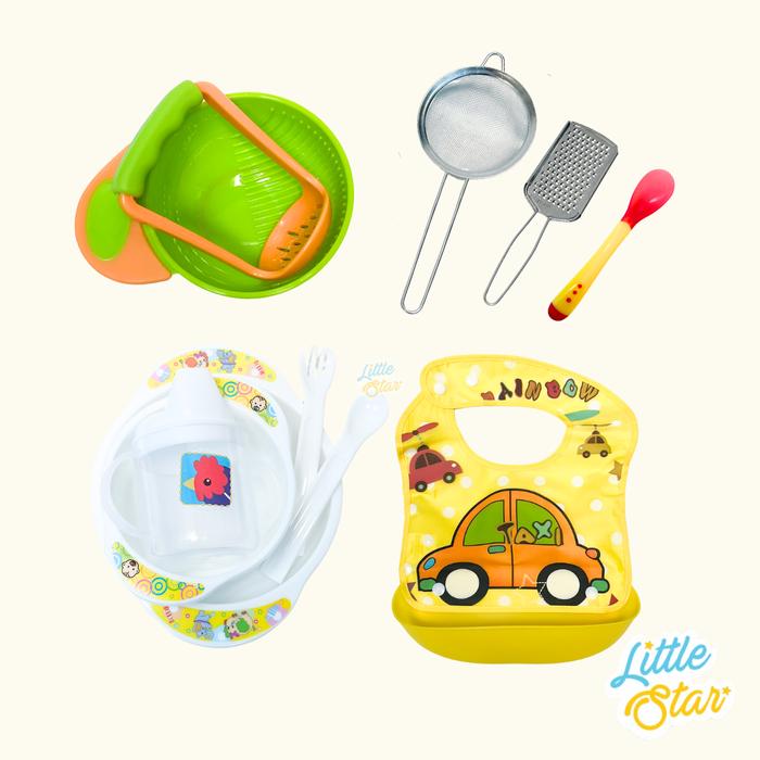 Gambar LS 17in1 Feeding Set Paket Lengkap Alat Makan Perlengkapan Mpasi Bayi - D-Kuning (11in1 dari Little Star Baby Gift Shop undefined Tokopedia