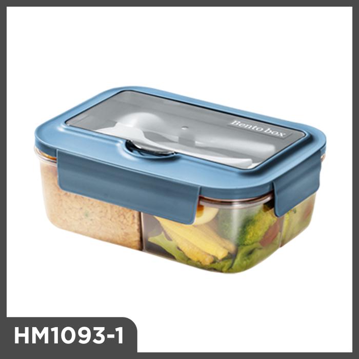 Gambar Bento Lunch FOOD GRADE - Kotak Makan Bekal Sekolah Kantor - Biru dari Hoptech Indonesia Jaya undefined Tokopedia