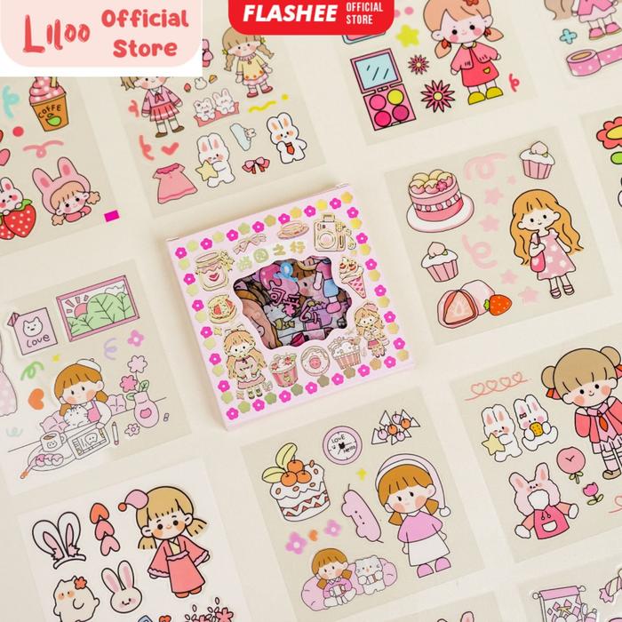 Gambar Stiker Momo Isi 100 Lembar Sticker Waterproof Lucu Kartun Korea - Pink dari Liloo Official undefined Tokopedia