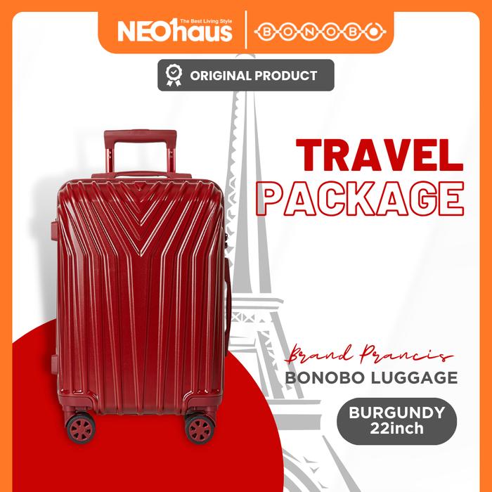 Gambar BONOBO LUGGAGE SET / Koper Premium - Burgundy 22 Inc dari Neohaus Indonesia undefined Tokopedia