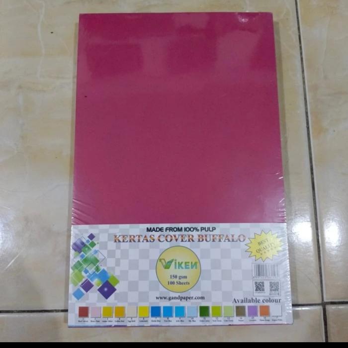 Gambar kertas cover buffalo jilid f4 150 gr / pak 100 lembar - marun dari indo-stationery undefined Tokopedia