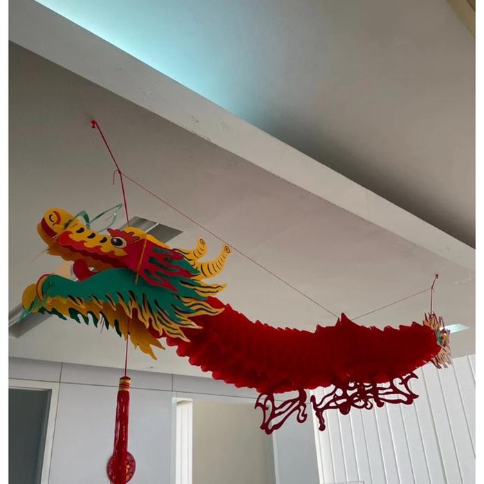 Gambar HIASAN NAGA BARONGSAI JUMBO PANJANG LED NYALA DEKORASI PERNAK PERNIK - NAGATARIK50CM dari VB Luxury undefined Tokopedia