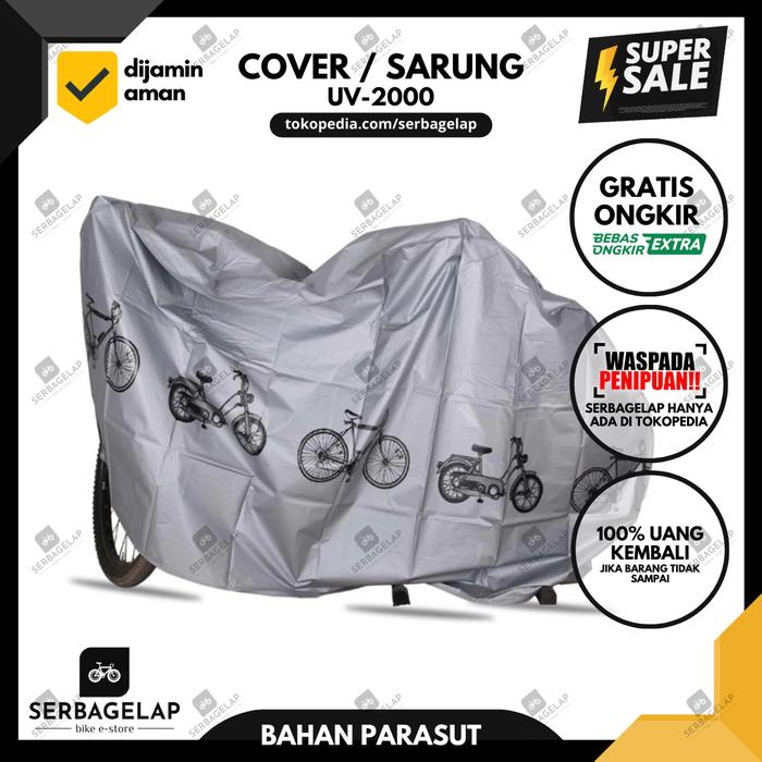 Gambar Cover Sarung Sepeda MTB / Lipat Waterproof Parasut Anti Air Outdoor - Grey dari Serbagelap undefined Tokopedia