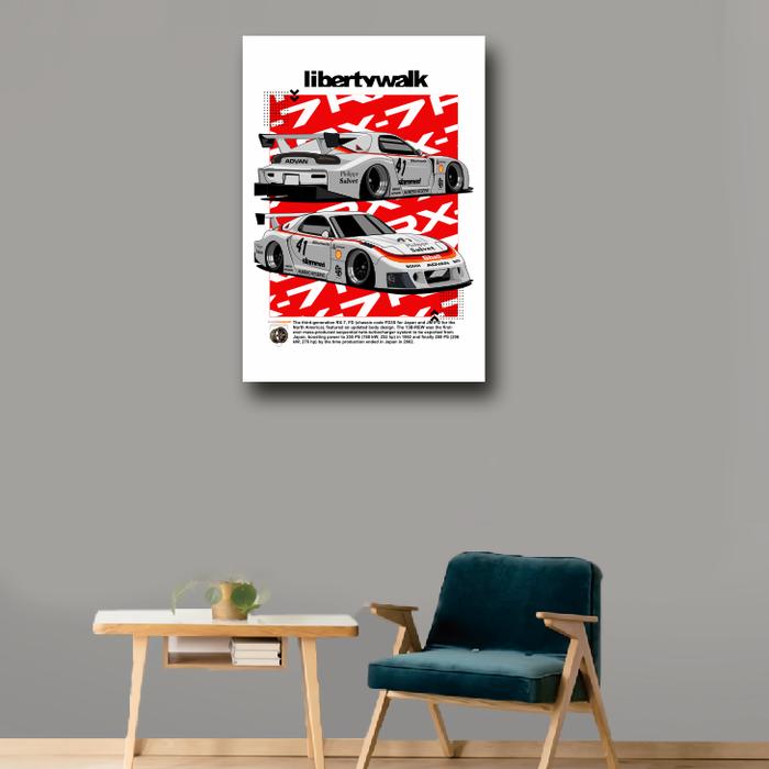 Jual KARIMAKE Poster Kayu MAZDA RX-7 RX7 LBWK LIBERTY WALK - 1, STICKER ...