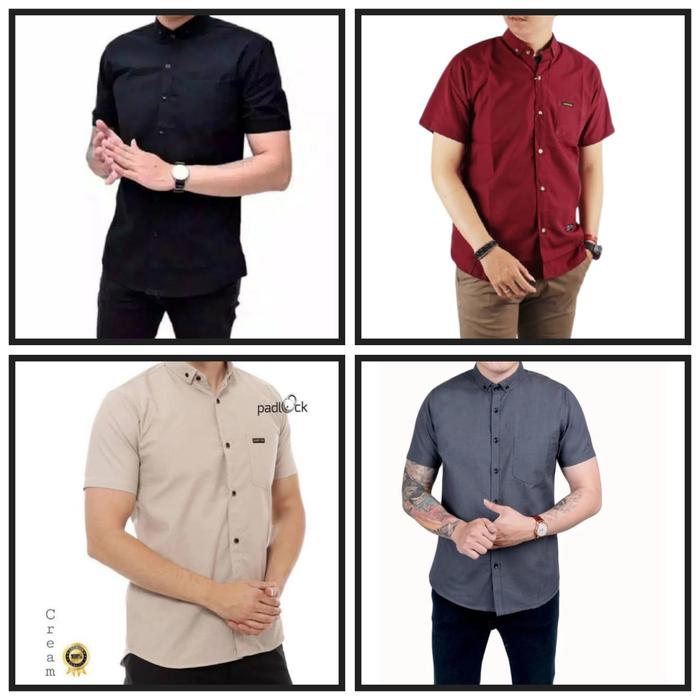 Gambar PAKET BUNDLING HEMAT 100K DAPAT 4 PCS KEMEJA POLOS PRIA LENGAN PENDEK - PAKET 4, M dari RAHANDIKA STORE_NEW undefined Tokopedia