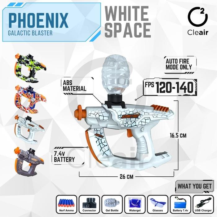 Gambar Water Gel Blaster Mainan Anak-anak Olahraga Aman Phoenix White Grey - White dari Merangkai0 undefined Tokopedia