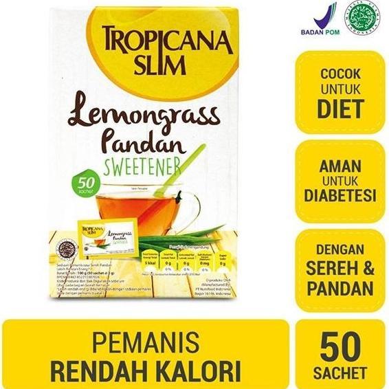 Gambar Tropicana Slim Lemongrass Pandan Sweetener Isi 50 Sachet dari GoedangDente undefined Tokopedia