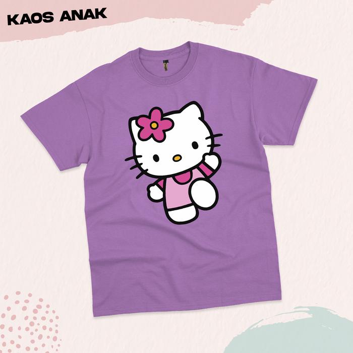 Gambar Baju Kaos Anak Gambar Boneka Hello Kitty Usia 1 2 3 4 5  6 7 8 9 10th - UNGU/LILAC, M (3-4th) dari Eiyo Store Kids undefined Tokopedia