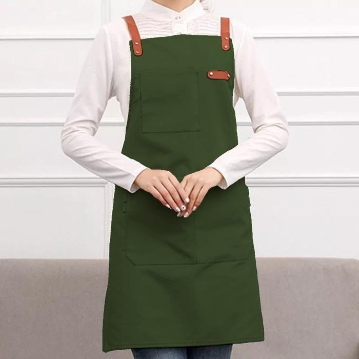 Gambar Apron Waterproof Celemek Masak Anti Air  Pria Wanita Chef Pelayan Cafe - Army dari Monolog Production undefined Tokopedia