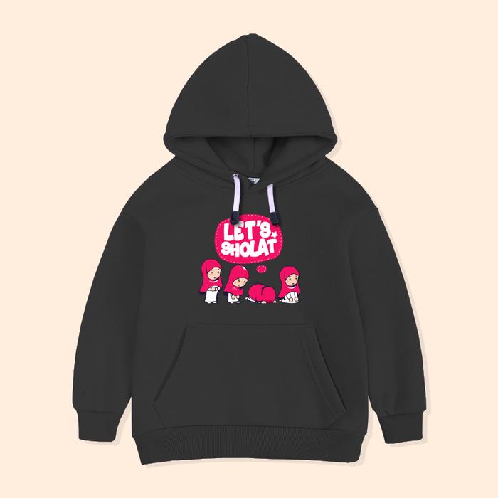 Gambar Jaket Hoodie Anak Dakwah Islami Let's Sholat Ayo Sholat ADA-12 - Hitam, XS dari Yanura Official Kab. Bandung Barat Tokopedia