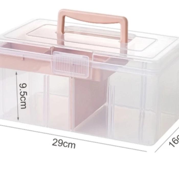 Gambar Tempat penyimpanan obat / Box obat / Kotak obat aksesoris serbaguna - BESAR PINK dari priskyco undefined Tokopedia