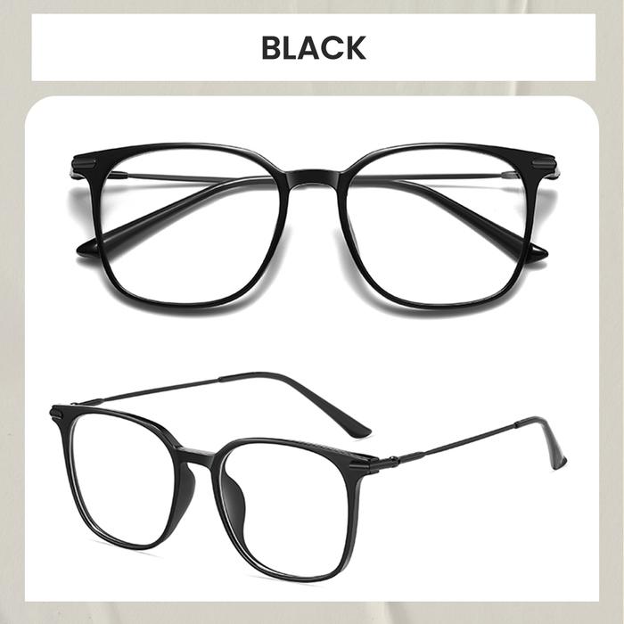 Gambar Kaca mata Anti Radiasi Kotak Titanium Lentur Berrybarton JH009 - Black, Photocromic dari berrybarton.kacamata undefined Tokopedia