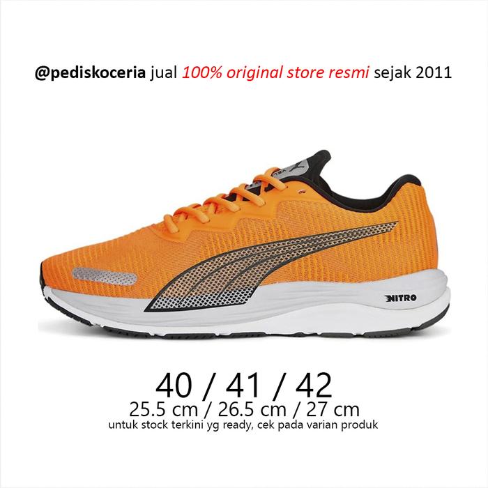 Gambar Sepatu Lari Pria Running Velocity Nitro 2 Fade Original 100% Resmi - Flash Orange, 41 dari pediskoceria undefined Tokopedia