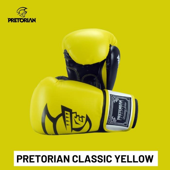 Gambar Sarung Tinju Boxing Glove Muay Thai MMA Pretorian - Kuning, 12oz dari FitForever_NEW undefined Tokopedia