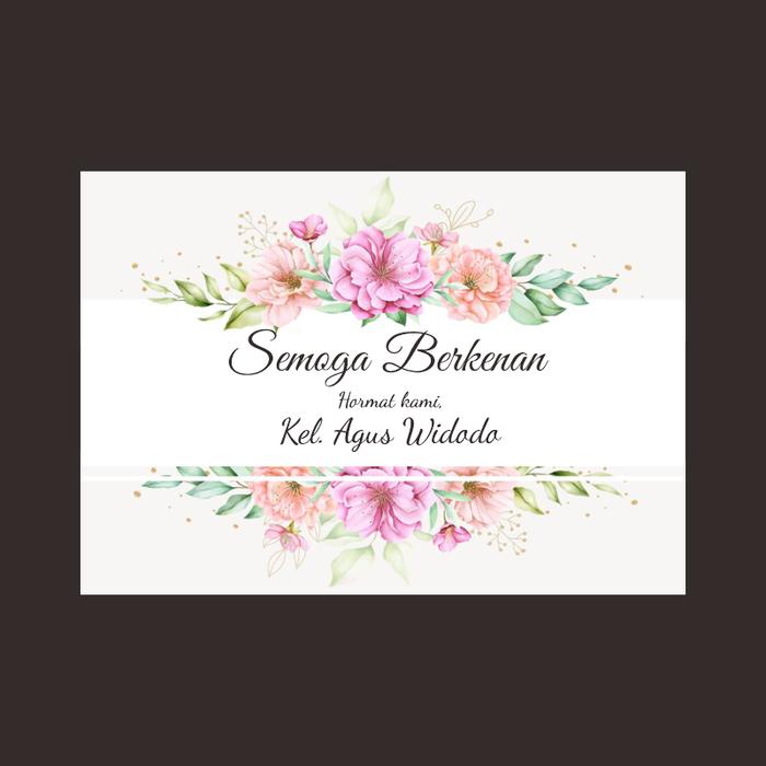 Gambar Sticker Stiker Custom Nama Ucapan Semoga Berkenan Label Sun - Pin dari DextonPRINT undefined Tokopedia