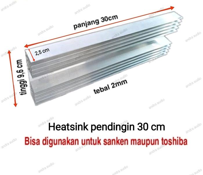 Gambar heatsink pendingin alumunium 10 sirip tebal sedang permukaan bergaris - panjang 30 cm dari andra audio_NEW undefined Tokopedia