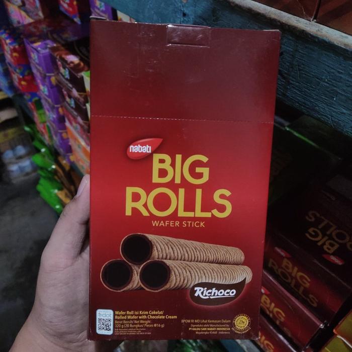 Gambar Nabati Big Rolls Wafer Stick Box Isi 20 Pcs - Richeese dari TokoBintangJayaMalang undefined Tokopedia