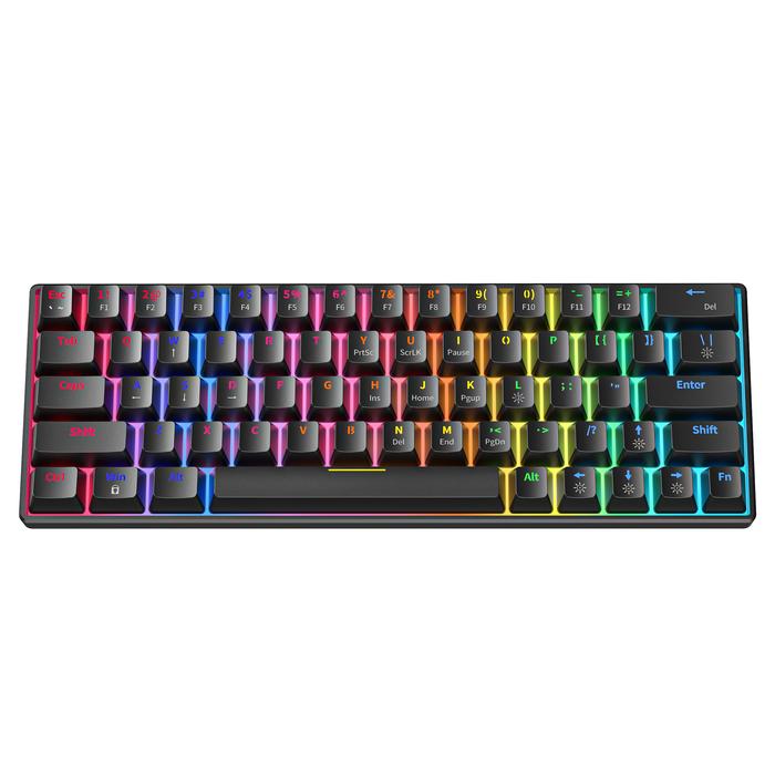 Gambar ZIFRIEND KA6406 Mechanical Keyboard 63 Key RGB Backlit - Hitam, Red Switch dari zetagamingstore undefined Tokopedia