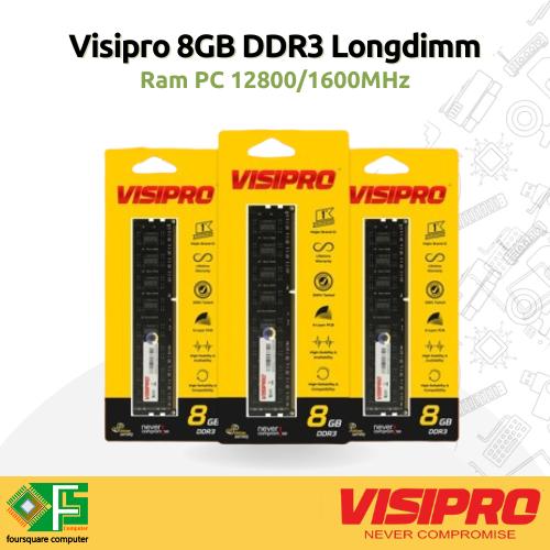 Jual Visipro DDR3 8GB PC 1600 Mhz Ram Longdimm Desktop Komputer