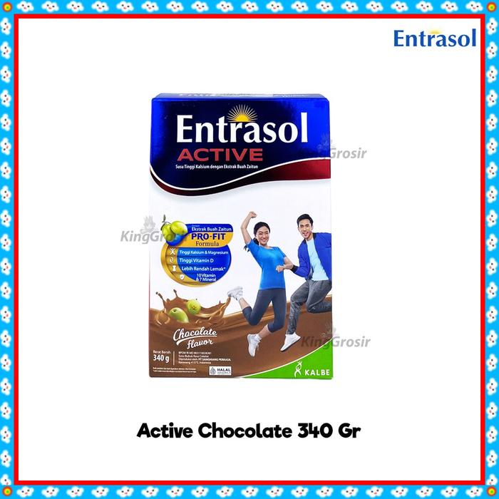 Gambar Entrasol Active Susu Tulang Untuk Dewasa 360gr / Susu Bubuk - Chocolate 340gr dari King Grosir Murah undefined Tokopedia