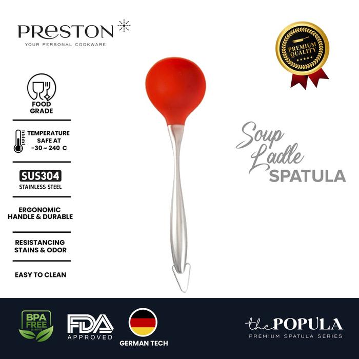 Gambar Preston Set Sutil / Sendok Sayur / Spatula Silikon - Set Alat Masak - Soup Merah dari Dapur DV_NEW undefined Tokopedia