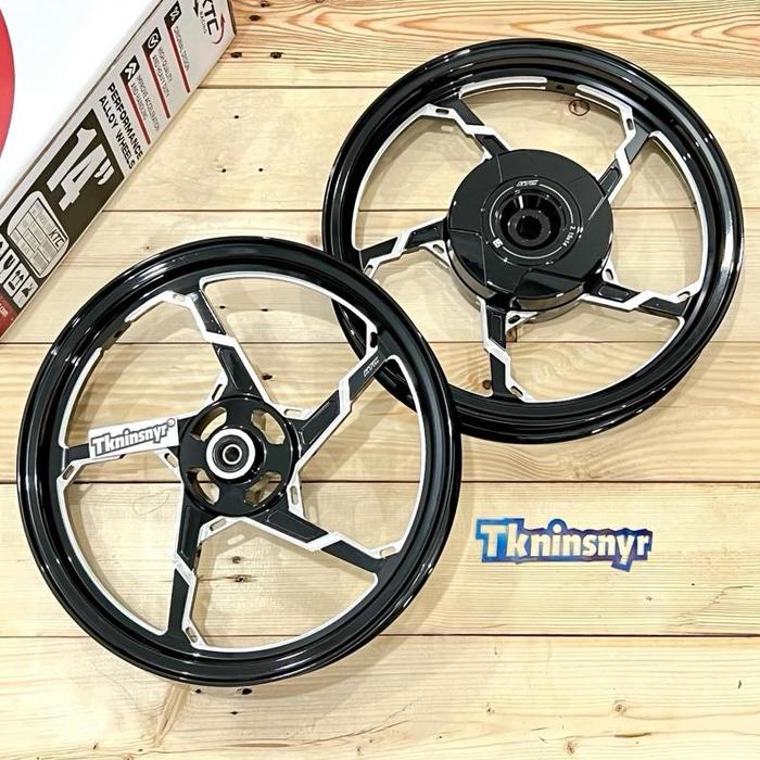Gambar Velg KTC Racing R14 Palang 5 Pivot Twotone Vario 125/150/160 Cbs ORI - Hitam dari Alamistoree07 undefined Tokopedia