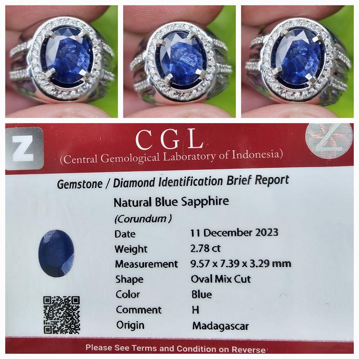 ナチュラル サファイア 2.78 Crt kAmTq-m88141420649 アクセサリー 