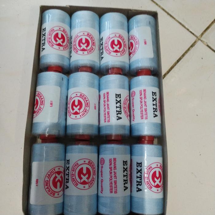 Gambar benang jahit merek extra/kuat - Biru dari ABDULKARIIM STORE undefined Tokopedia