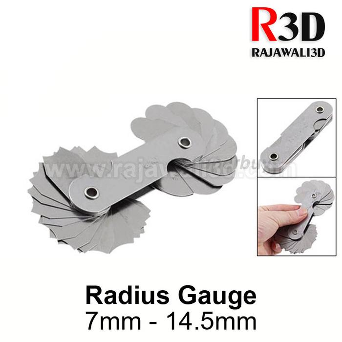 Jual Radius Gauge/Alat Ukur Radius/Alat Pengukur Radius 7 - 14.5mm ...