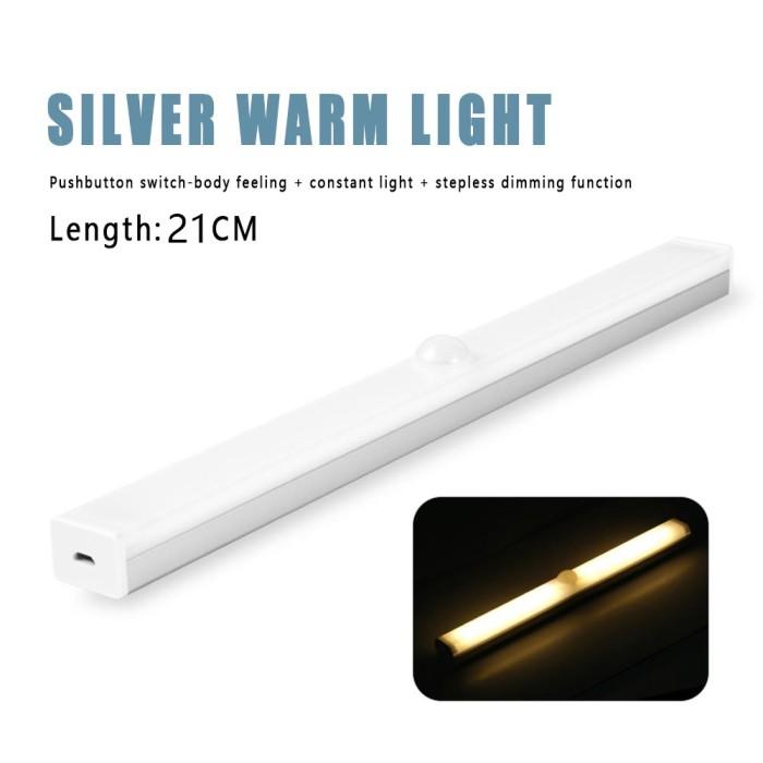 Gambar Lampu Baca Tempel Magnetic LED Sensor Gerak Lampu Dinding Lemari Kamar - Hangat 21cm dari yitulshop undefined Tokopedia